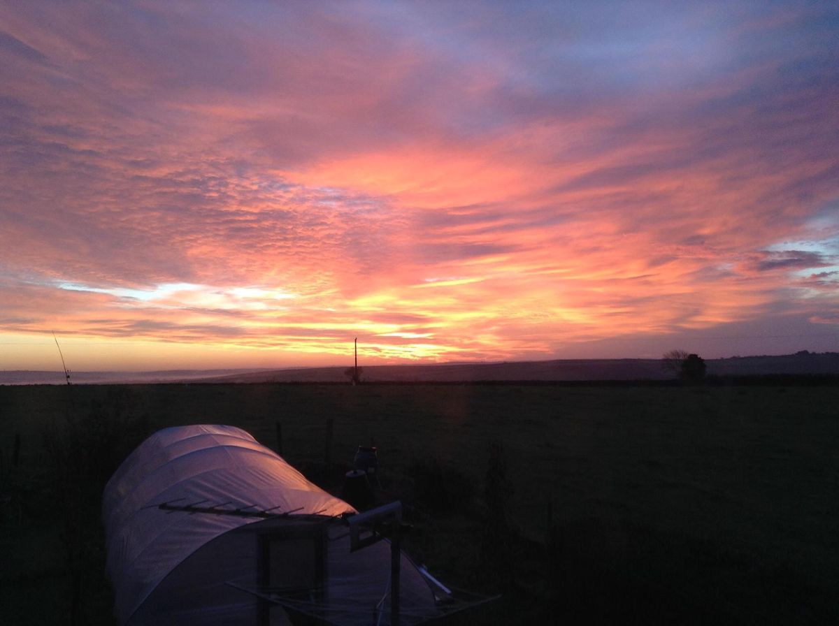 a winters dawn in mid cornwall