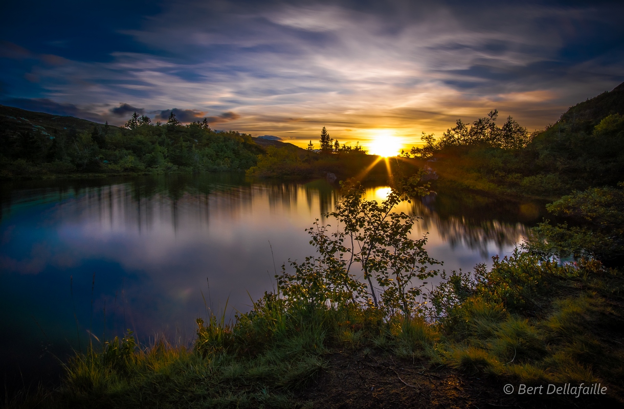 Zonsondergang te Eriksbu, NEX-5N en Samyang 12mm F2.0 &  B+W 1000x grijsfilter (ISO100, 30sec)