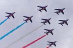 La Patrouille de France survolant le plateau de Gergovie à l'occasion du festival de Cervolix